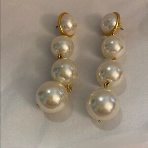 Elegant J Crew Pearl Drop Earrings